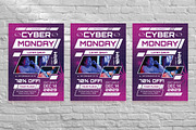 Purple Cyberpunk Cyber Monday Flyer, a Flyer Template by Aiyari Graphic (Thumbnail 3 of 3)