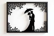 Romantic Couple Holding Umbrella, an Illustration by Amazin_art (Thumbnail 6 of 21)