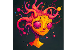 Surreal character artwork with, an Illustration by Lermont51