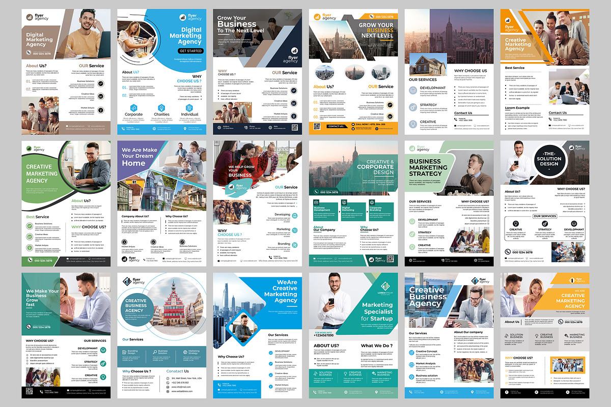 Corporate Business Flyers Bundle, a Flyer Template by evgenystudio (Photo 20 of 27)
