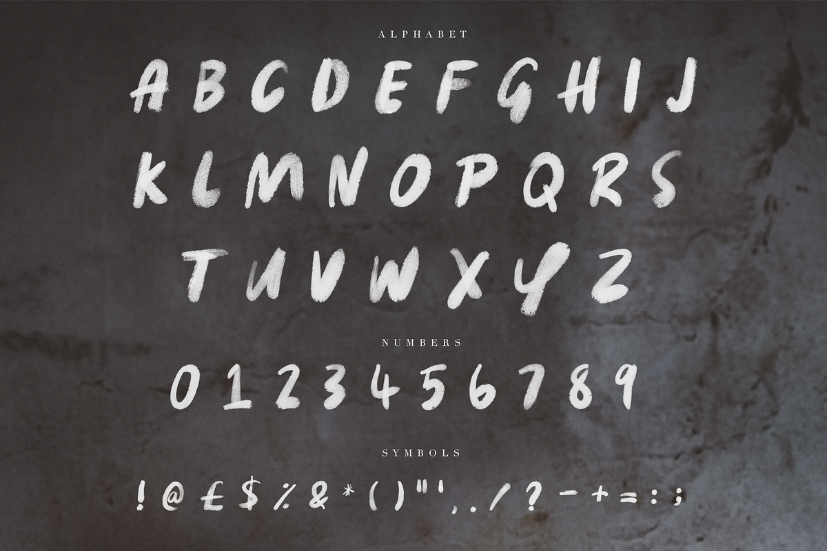 SAY | TEXTURED BRUSH FONT, a Font by Sammy's Illustration (Photo 7 of 7)