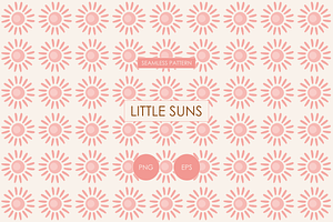 Hand Drawn Suns Seamless Pattern