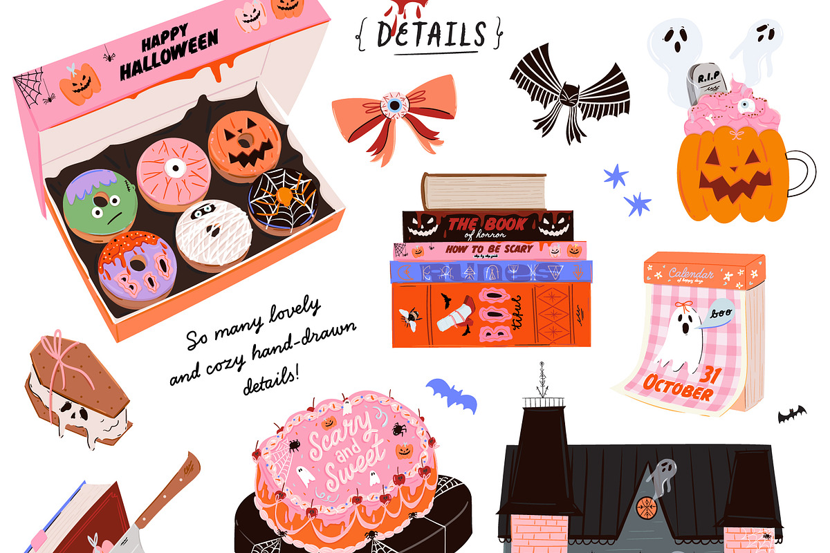 Cute Spooky Halloween Clipart Bundle, an Object Graphic by Ruslana Lubenets (Photo 11 of 21)