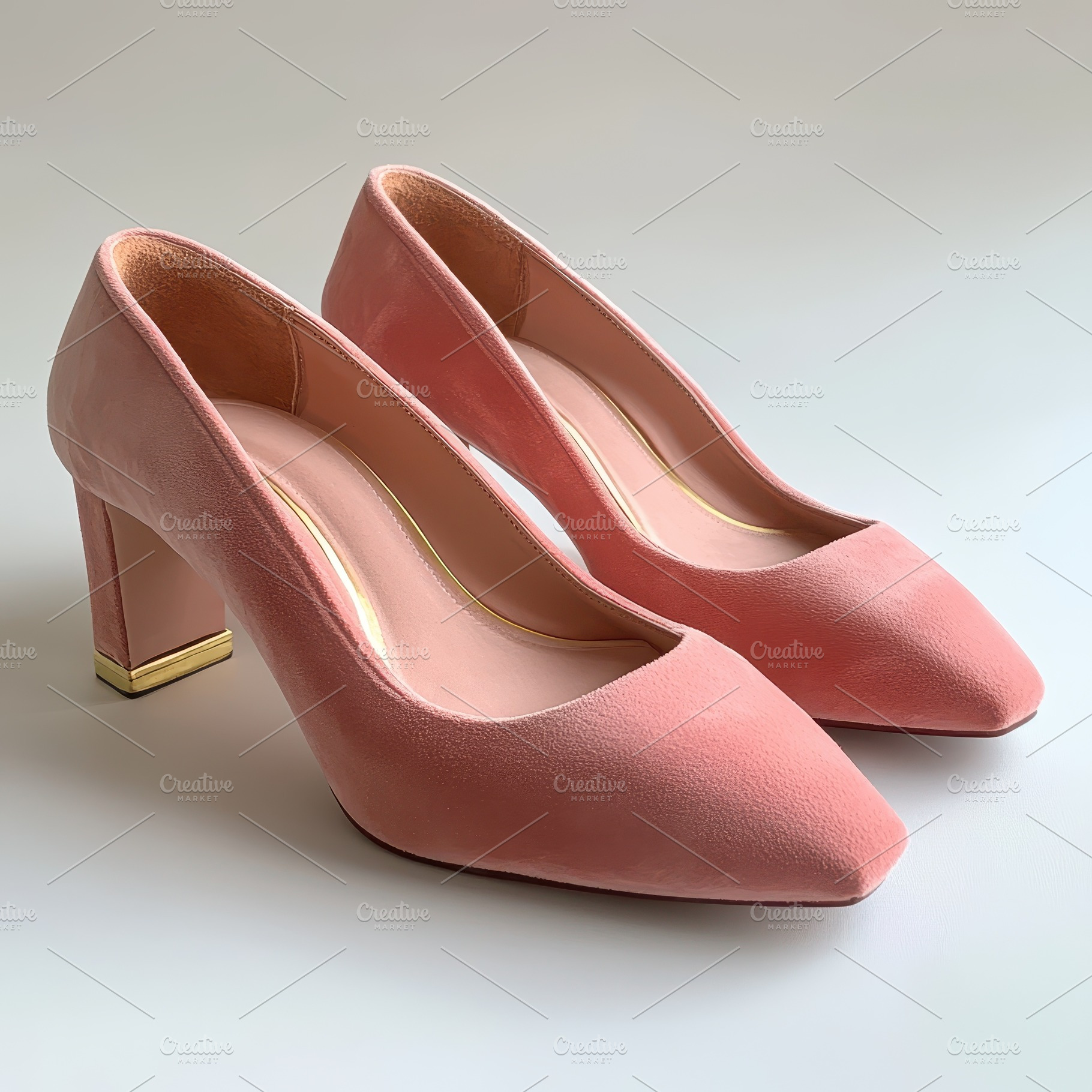 Pink Velvet Heels Stylish Footwear F, a Beauty & Fashion Photo by Pixeness Studio