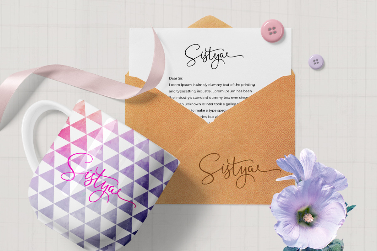 Sistya, a Script Font by Matra Creative (Photo 5 of 11)