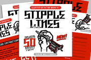 Stipple Lines brushes - Illustrator, a Brush Add-On by MightySHORT (Thumbnail 1 of 5)