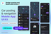 Car Pooling & Navigation App UI Kit, an App Template by Paula M UI Store (Thumbnail 1 of 5)