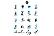 Watercolor Doodle Dog Clipart Set, an Illustration by CreationArt (Thumbnail 6 of 7)