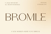 Bromle - New Modern Serif Font, a Serif Font by Muflieart (Thumbnail 1 of 12)