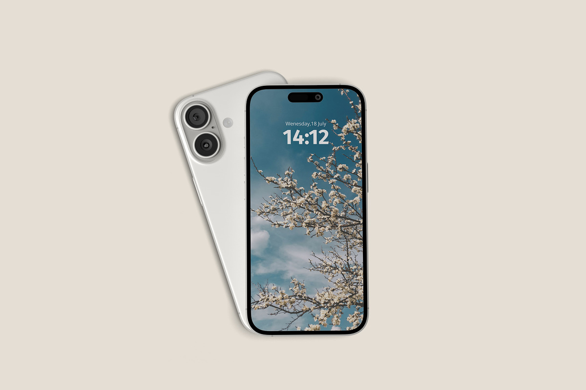 Realistic iPhone Mockup, an iPhone Mockup by ulfatunnazira (Photo 2 of 7)