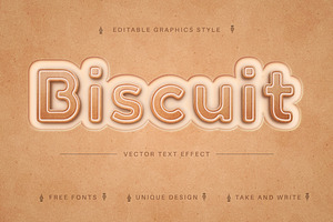 Biscuit - Edit Text Effect, Editable