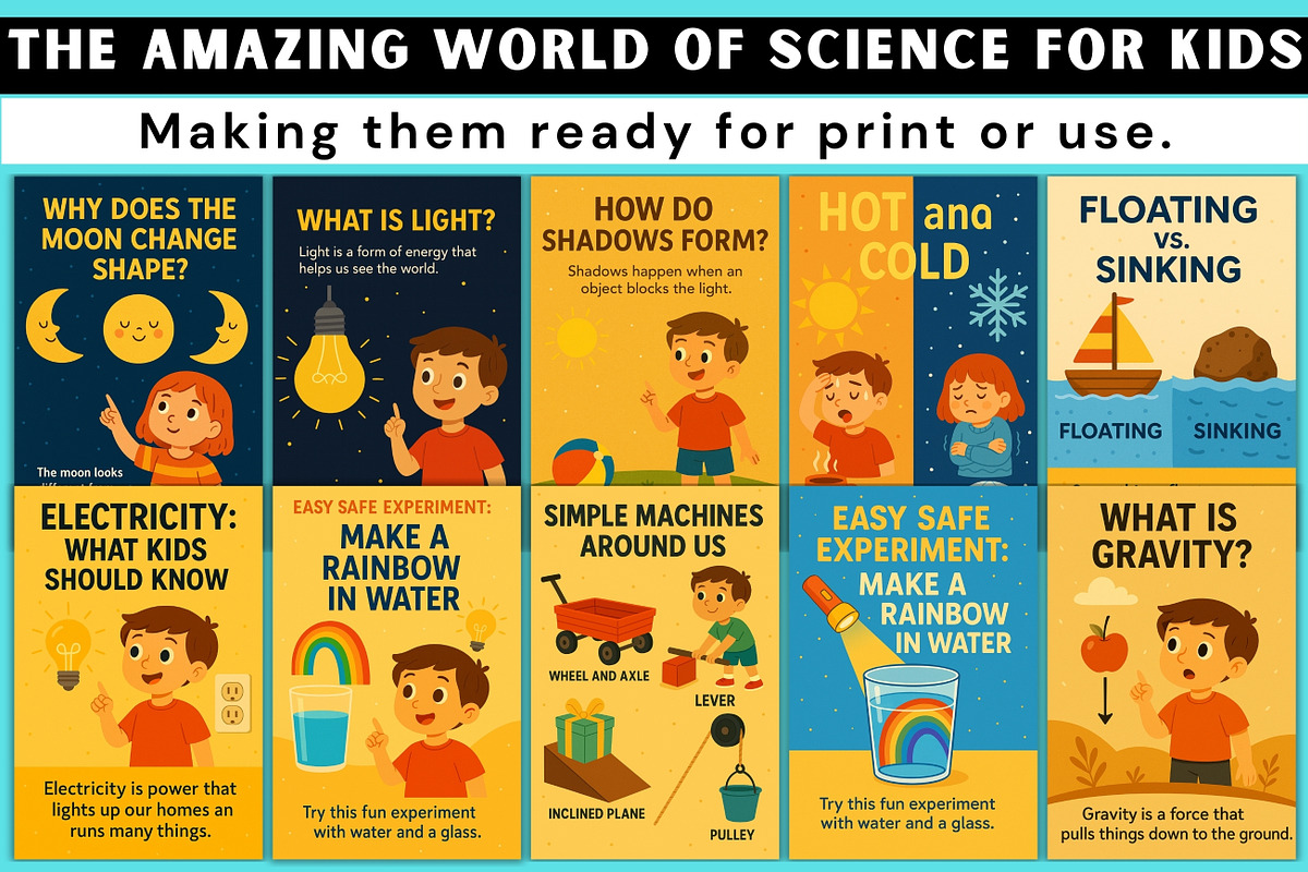 Amazing World of Science for Kids, a Stationery Template by Designmela01 (Photo 3 of 7)