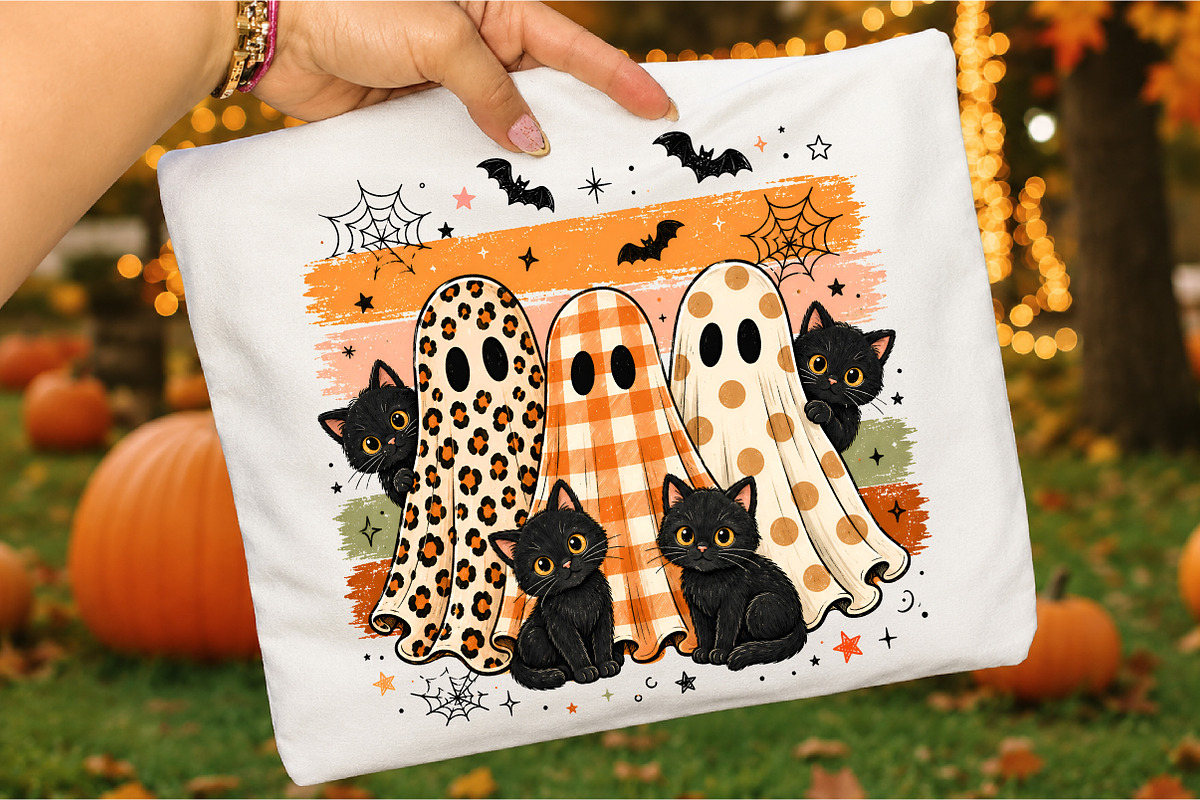 Halloween Ghost Cats PNG,Black Cat, an Object Illustration by Libby Wishes (Photo 3 of 3)