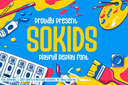 Sokids Playfull Display Font, a Handwritten Font by IHDSTD (Thumbnail 1 of 7)
