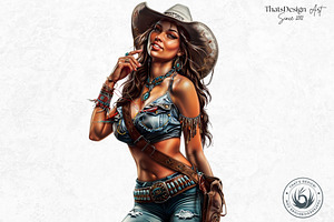 Native Spirit Cowgirls Clipart Set