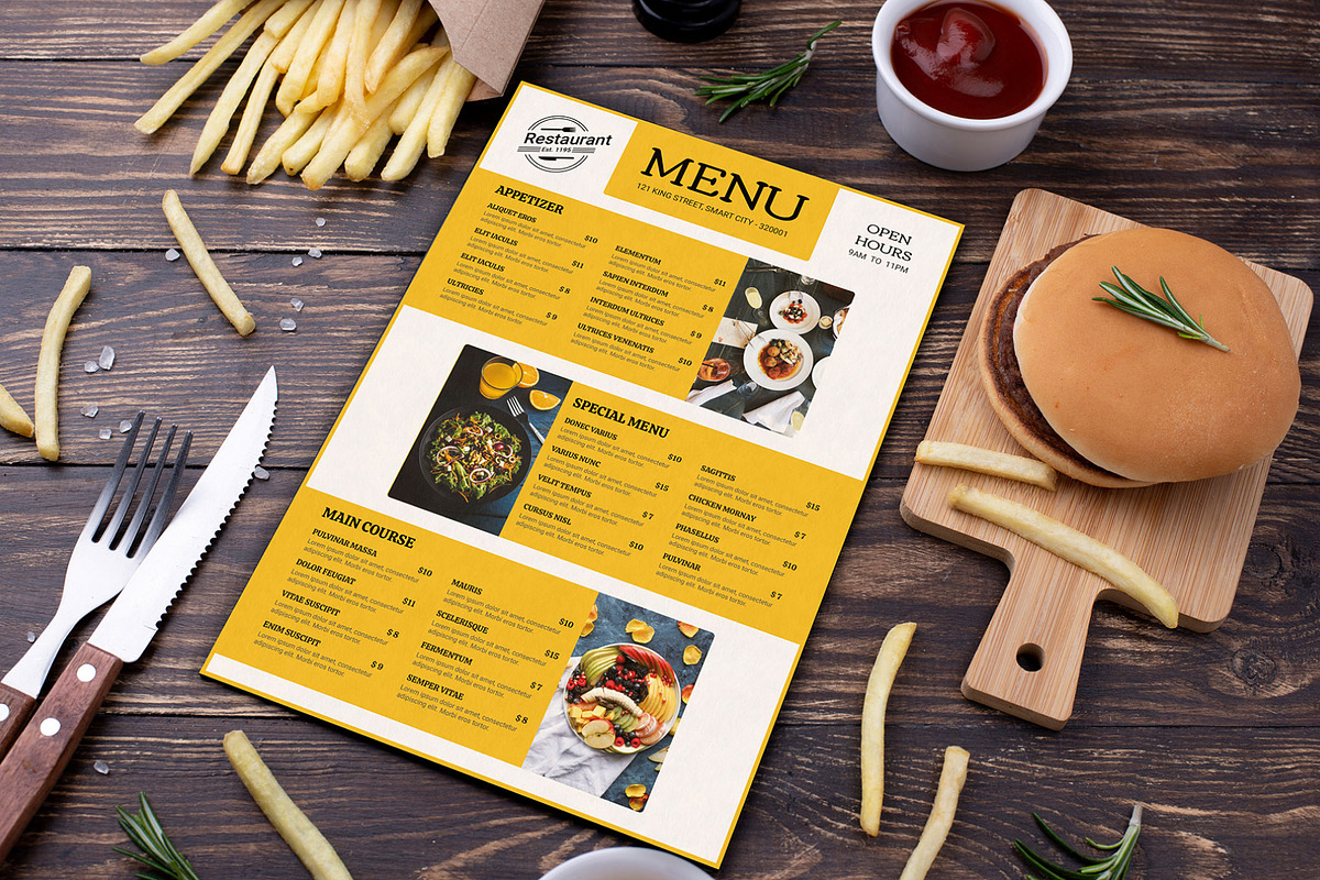 Modern Food Menu, a Templates & Theme by Goodsdune (Photo 2 of 3)