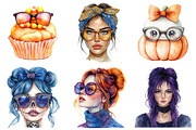 Halloween Messy Bun Png Bundle, an Illustration by Daily.Designs (Thumbnail 3 of 4)