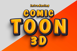 Comic Toon 3D Color Fonts