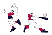Competitive Sport Players Pack, an Illustration by Lucky Shop (Thumbnail 4 of 12)