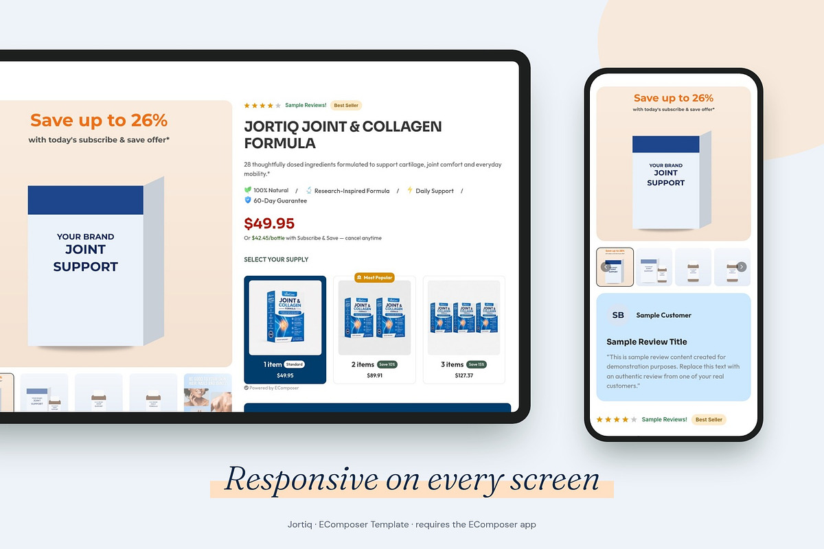 Jortiq - Shopify EComposer Template, a Shopify Template by Boost Convert (Photo 8 of 11)