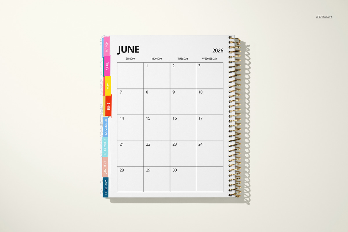 Weekly & Monthly Planner Mockup Set, a Merchandise Mockup by creatsy5 (Photo 8 of 12)