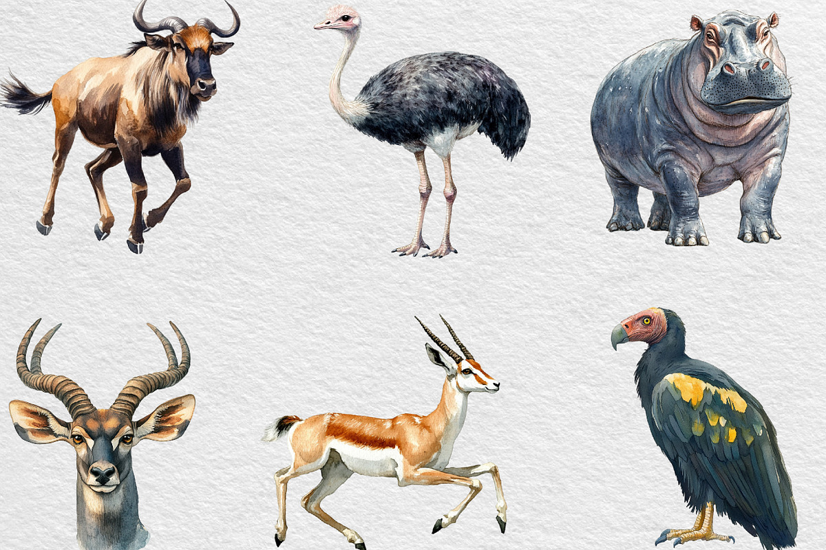 Wild Animals Of Africa PNG, an Illustration by Black Bird Studio (Photo 5 of 6)