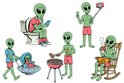 Alien life on earth 10 illustrations, a Person Illustration by gunaonedesign (Thumbnail 2 of 13)