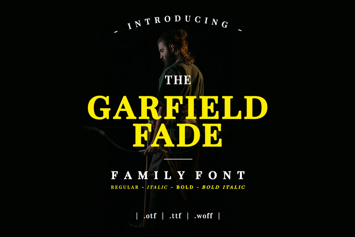 Garfield Fade Family Font, a Serif Font by yantodesign (Photo 1 of 6)