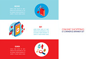 Online Shopping isometric banner set, a Technology Illustration by Anttoniu (Thumbnail 5 of 5)