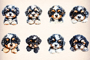 watercolor funny peeking dogs clipar, an Illustration by GatewayDesign (Thumbnail 4 of 9)
