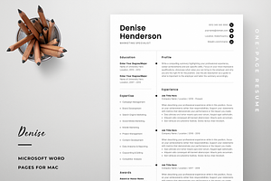 Resume Template Denise