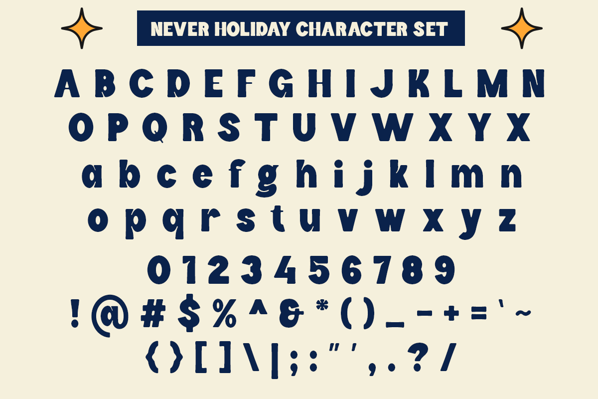 Never Holiday - Fancy Retro Font, a Sans Serif Font by RagamKata (Photo 9 of 10)