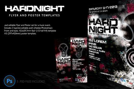 Hard Night Flyer and Poster Template