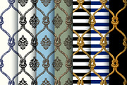 Seamless Nautical Patterns, a Pattern Graphic by Greeek (Thumbnail 1 of 8)