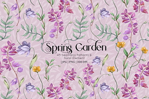 Spring Garden Floral Pattern