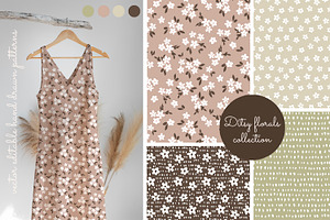 Ditsy florals hand drawn collection, a Pattern Graphic by Naty Art