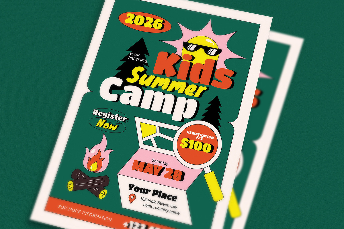 Kids Summer Camp Event Flyer, a Flyer Template by Guuver (Photo 3 of 3)