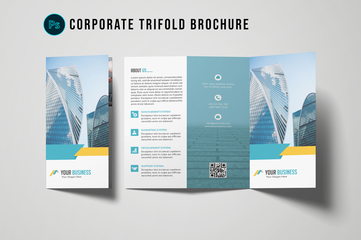 Business Trifold Brochure, a Brochure Template by Template Shop (Photo 1 of 5)