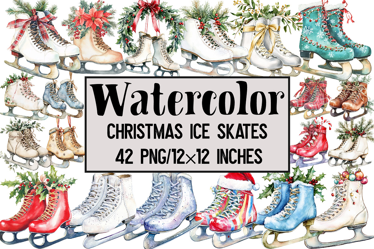 Christmas Ice Skates, an Illustration by Design Market (Photo 1 of 3)