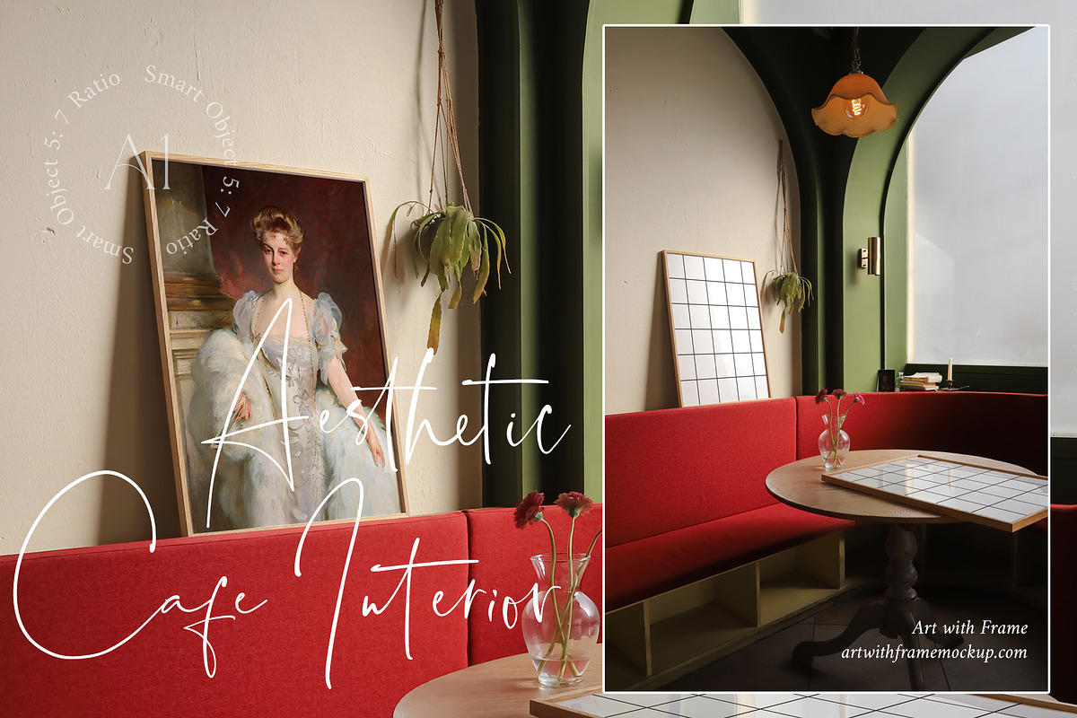 Aesthetic Paris Cafe - Frame Mockup, a Product Mockup by ArtwithFrame (Photo 16 of 21)