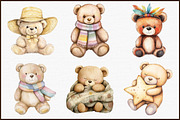 Nursery Teddy Bear Clipart,Boho Clip, an Illustration by Sublimation Artist (Thumbnail 3 of 6)
