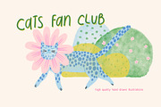 Cats Fan Club, an Animal Illustration by Annakniaz (Thumbnail 1 of 14)