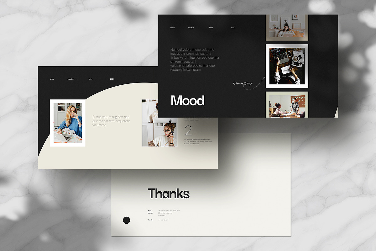Creative Brief Template, a Presentation Template by White Graphic (Photo 7 of 8)