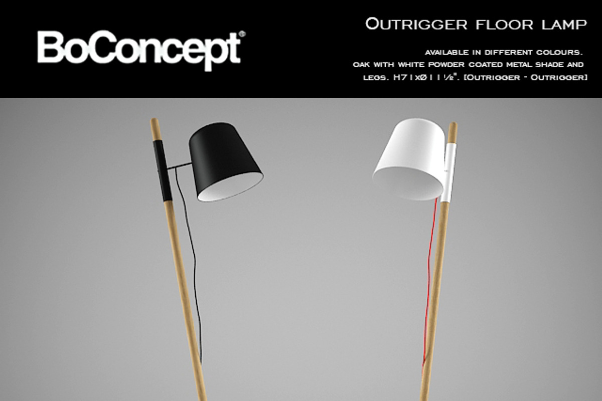 Boconcept Outrigger Floor Lamp, an Object 3D Model by Best Stock Contents (Photo 3 of 3)