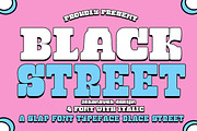 Black Street, a Sans Serif Font by Bramcreative (Thumbnail 1 of 11)