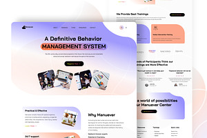 Manuever-management training service, a Landing Page Template by Sujun Baidyaa