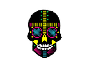 Mexican Sugar Skull With White Teeth