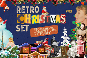 RETRO CHRISTMAS COLLAGE CREATOR FREE