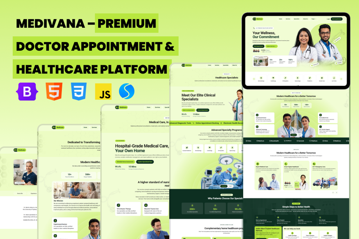 Medivana – Medical Care Template, a HTML Template by Codeflicks (Photo 1 of 2)