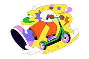 4 Scooter Vector Illustration, a Sport Illustration by denayunebgt (Thumbnail 3 of 4)